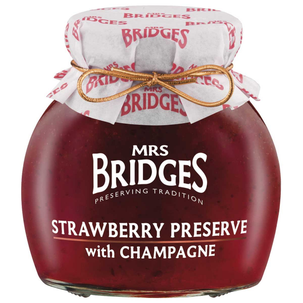 Mrs Bridges Strawberry Preserve with Champagne 340g